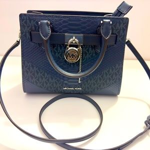 Michael Kors Hamilton Navy Satchel - NEW